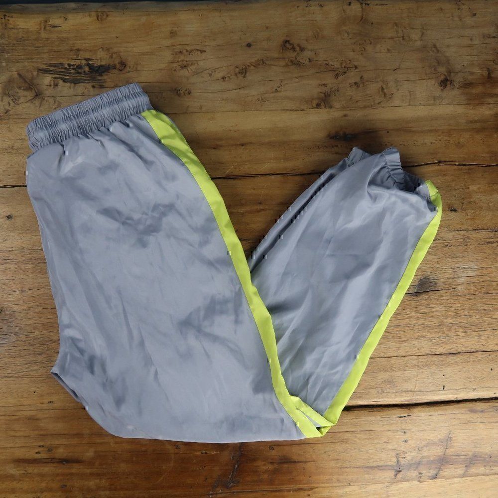 SHEIN GREY WITH YELLOW STRIPE JOGGERS TRACK PANTS SIZE M